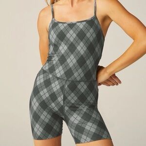 Beyond Yoga SoftMark Keep Pace Biker Jumpsuit Small